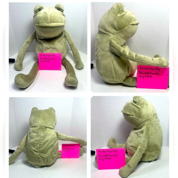 BNWT JELLYCAT FERGUS FROG BASKET STUFFER W PURCHASE RECEIPTS - Picture 11 of 16